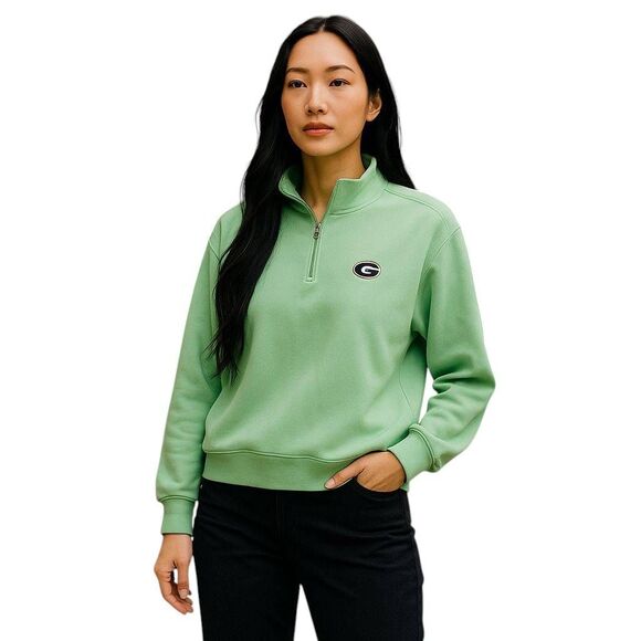 Greg Norman Green Packers Pullover Golf Top - Picture 1 of 10